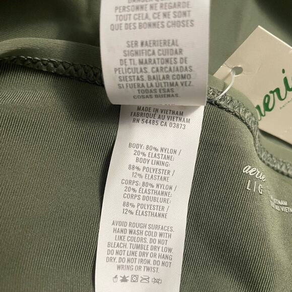 American Eagle Aerie Olive Fun Swimsuit Full Bottom Size Large NWT A-02 - Picture 6 of 9